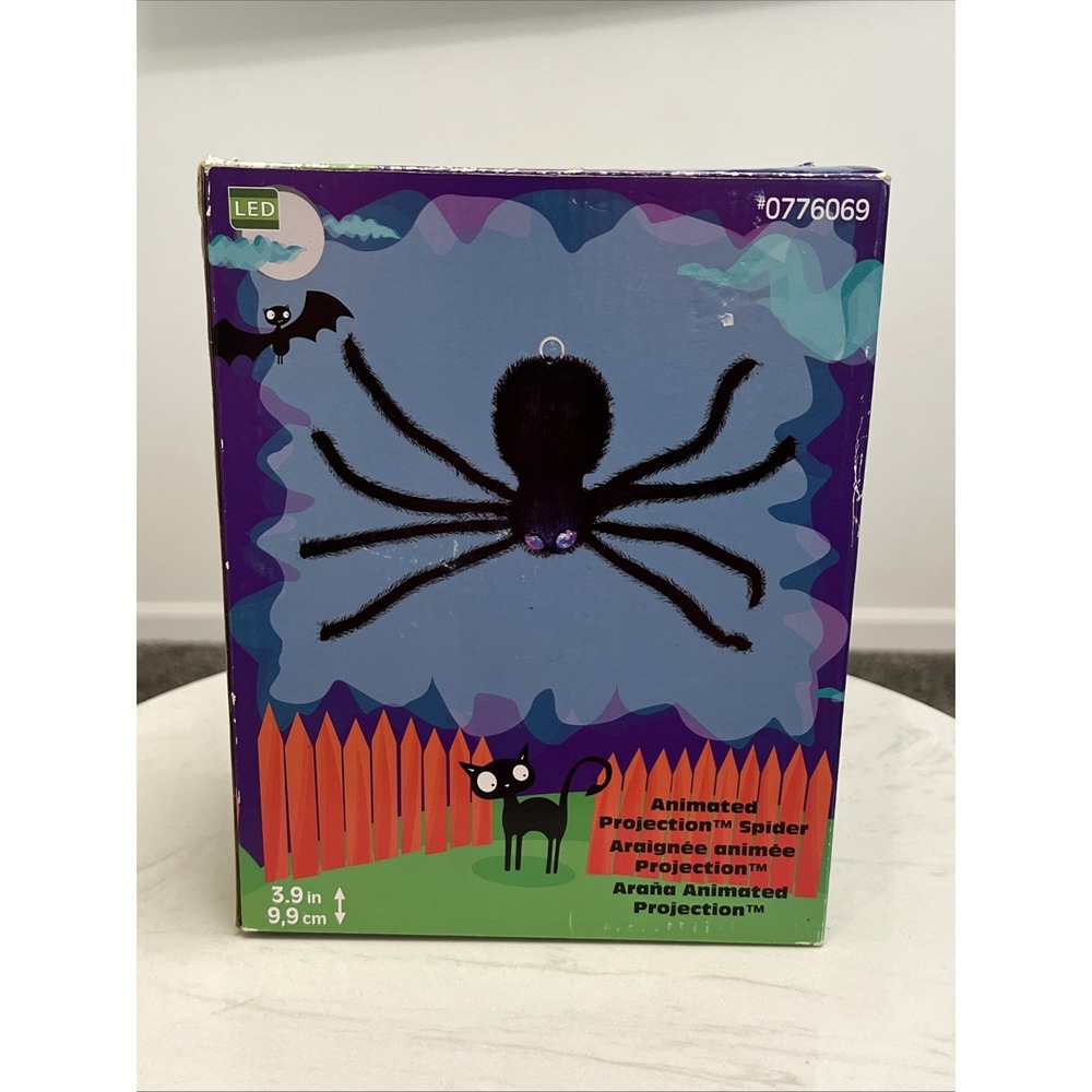 Gemmy Dropping Lighted Spider Halloween  Animated Eyes Light Up Shakes NIB